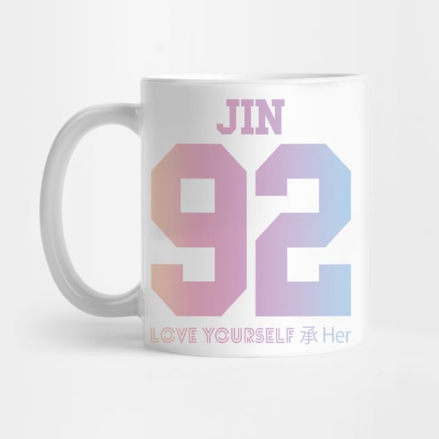 BTS (Bangtan Boys) LOVE YOURSELF 轉 'Her' Jin 92 Jersey by iKPOPSTORE